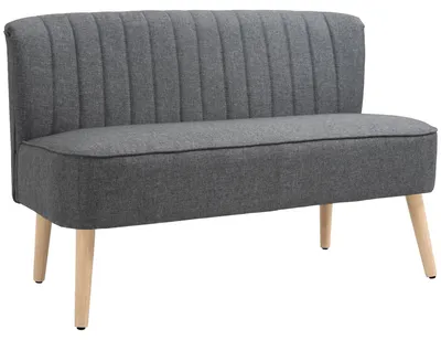 Zdjęcie produktu dla HOMCOM – dwuosobowa sofa tapicerowana, sofa podwójna, sofa dwuosobowa o wyglądzie lnu