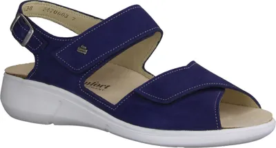 Produktbild von Finn Comfort Anaco Damensandalette, Leder, blau, bequem, Wechselfußbett - Damenschuhe Sandale bequem / lose Einlage, Blau, leder (nabuk)