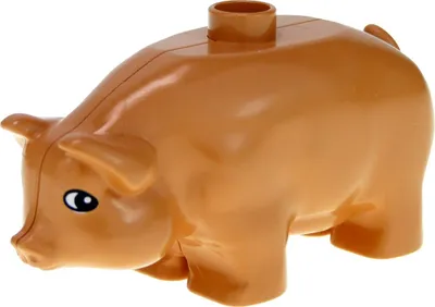 Produktbild von 1x Lego Duplo Tier Schwein nougat orange Eber Bauernhof Farm 75722 pig02pb01
