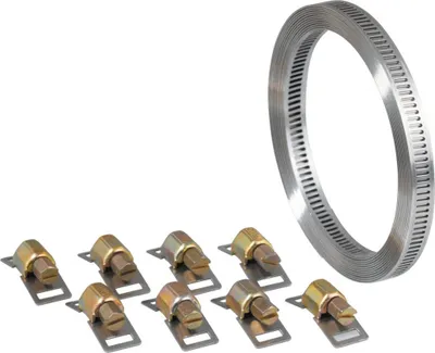 Image de Collier de Serrage au Mètre Acier 3mx8mm avec 8 têtes - BRICODEAL - 590384