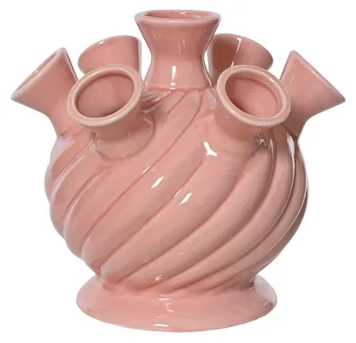 Image de Vase OttoSimon en porcelaine rose, 18 cm, décoration, vases à fleurs