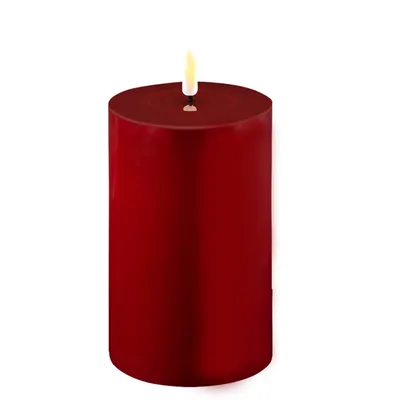 Produktbild von Deluxe HomeArt "Deluxe HomeArt LED  Stumpenkerze real Flame mit Wachs 10 x 15cm rot"