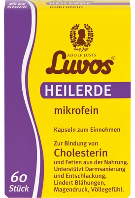 Produktbild von Luvos Heilerde mikrofein Kapseln zur Bindung von Cholesterin, 60 St. Kapseln