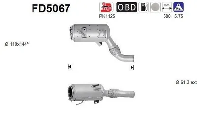 Zdjęcie produktu dla Filtr Czastek Stalych Dpf Bmw X5 X6 3,0D Euro 4