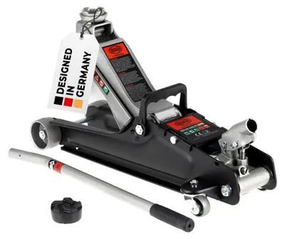 Obrázok produktu pre Manévrovací hydraulický zdvihák HEYNER® + extra plochý + nosnosť 2,25 t + robustná kvalita + jednoduchá manipulácia + otočné kolesá + gumová podložka Ø 45 mm + výška zdvihu 85-380 mm