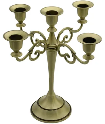 Productafbeelding van Solidchoice - Set van 5 Vintage Kandelaarhouders voor Tafel