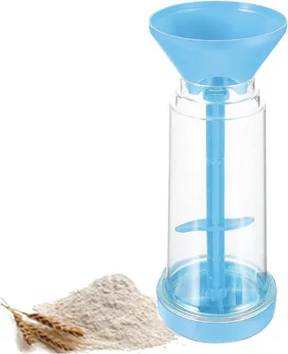 Immagine prodotto di Spolverino da cucina, setaccio fine, cioccolato in polvere, blu