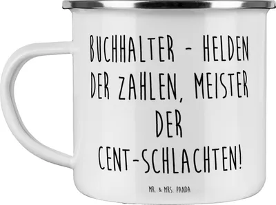 Produktbild von Mr. & Mrs. Panda Motivtasse Spruch Buchhalter Helden - Weiß - Geschenk, Berufsgestaltung, Zahlen, Berufe, Finanzen, Beruf, Pott, personalisierte Geschenke, Teetasse, Cent