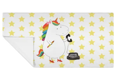 Produktbild von Mr. & Mrs. Panda Flauschtuch Einhorn Sekretärin - Weiß - Geschenk, Steuerkanzlei, frottierhandtuch, gesichtshandtuch, Handtuch 50x100, Frotteehandtuch, Einhörner, Unicorn