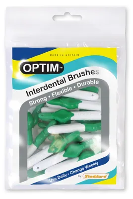 Obrázok produktu pre Interdentálne kefky, balenie 25 kusov, zelené, 0,8 mm