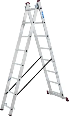 Produktbild von KRAUSE Vielzweckleiter CORDA silber 2x 8 Sprossen, H: 225,0 cm