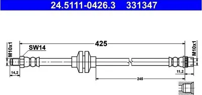 Immagine prodotto di Bremsschlauch Vaer Renault Scenic Iii