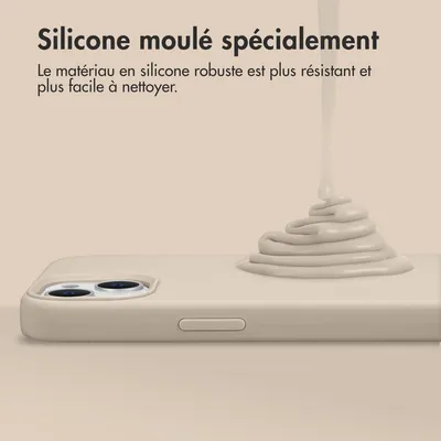 Image de Coque arrière en silicone liquide Accezz avec MagSafe pour Samsung Galaxy S26 Ultra - Stone
