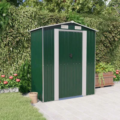 Zdjęcie produktu dla vidaXL vidaXL - Szopa ogrodowa - 192x108x223 - cm - ocynkowana - stal - zielona
