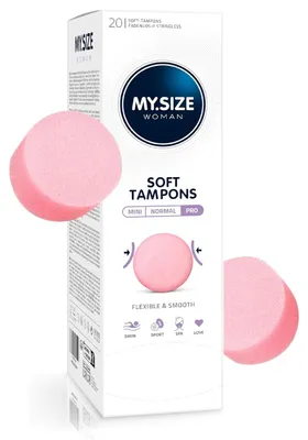 Immagine prodotto di MY.SIZE Woman Soft Tampons Pro, 20 Pezzi, Tamponi Senza Filo per Sport, Amore e spa