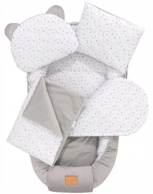 Obrázek produktu pro Jukki Dětská 5dílná sada Kokon Comfort Velvet Twinkle Stars šedá