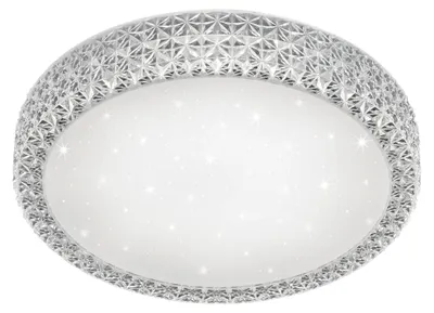 Obrázok produktu pre Stmievateľné LED stropné svietidlo PEGASUS Ø40cm výška 8cm biely lesk + hviezdicový efekt