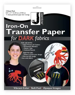 Transferpapier 3er-Pack für dunkle Stoffe, 8,5x11 Zoll