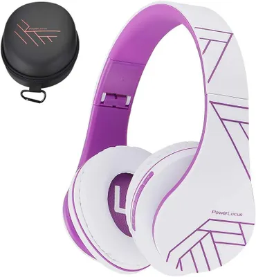 Produktbild von PowerLocus Over-Ear Bluetooth Kopfhörer kabellos, Stereo Sound, Faltbare Kopfhörer mit Mikrofon und 15h Akku für Musik & Anrufe