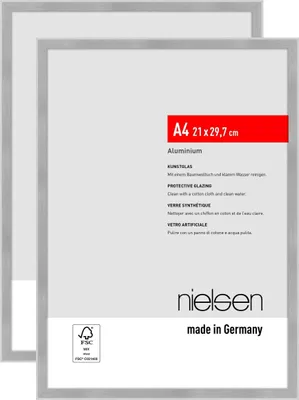Obrázok produktu pre nielsen rám na obraz Atlanta (sada 2 ks), A4 21x29,7 cm, hliníková strieborná matná