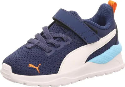 Produktbild von Puma Kinder-Jungen-Sneaker-Slipper-Klettschuh Anzarun Lite AC Inf Blau-Weiß, Farbe:blau, EU Größe:24