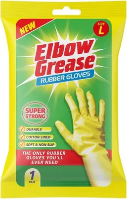 Zdjęcie produktu dla Wytrzymałe rękawice gumowe do prac domowych rozmiar L Elbow Grease 1 szt
