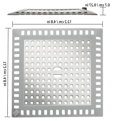 Produktbild von 125 * 125 * 5 mm Haarfänger Dusche - Abflusssieb für Waschbecken, Dusche & Badewanne - Abflussfee Silikon Haarsieb groß