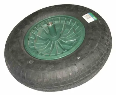 Image de Roue de secours 400x100 en plastique avec axe long 190mm