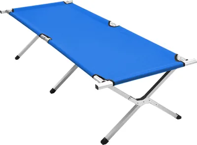 Produktbild von Feldbett Campingbett klappbar mit Tragetasche für Outdoor Camping190x62x42cm Blau