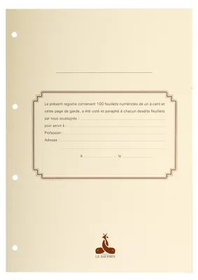 100 nummerierte/perforierte Einlagen, A4, 90 g, weiß