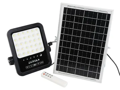 Produktbild von LUXULA LED Solar-Fluter 1100 lm kaltweiß schwarz IP65