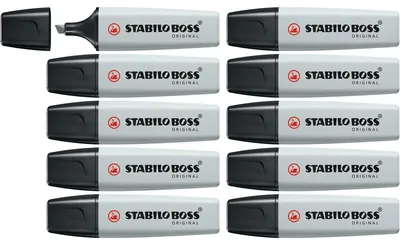 Produktbild von STABILO Textmarker -  BOSS ORIGINAL Pastel - 10er Pack - Seidengrau
