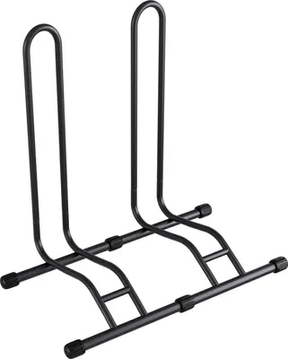 Produktbild von Fahrradständer - Bodenständer für 2 Fahrräder - Abschließbarer Halter - Wendbares Design - Hochkohlenstoffstahl - Indigo