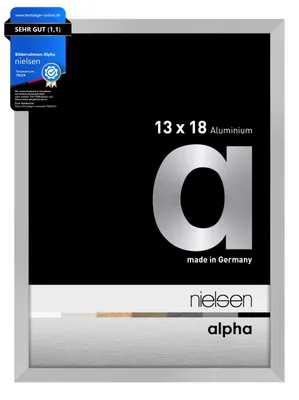 Produktbild von nielsen Aluminium Bilderrahmen Alpha, 13x18 cm, Silber Matt