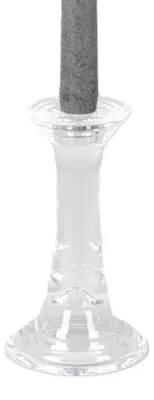 Image de Bougeoir en verre moderne pour bougies de table 16 cm de haut