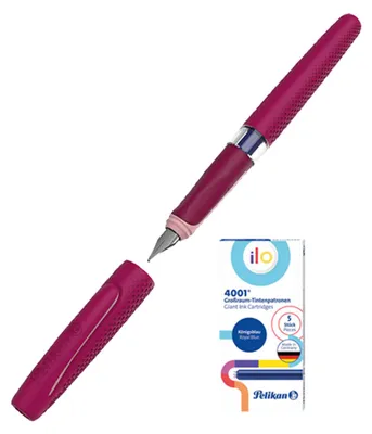 Produktbild von Pelikan Füller ilo Rot, Links- & Rechtshänder M-Feder + 5 Patronen