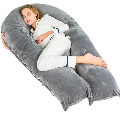 Zdjęcie produktu dla Strex Poduszka Ciążowa XXL - 280cm - Zdejmowany Pokrowiec - Poduszka do Spania na Boku / Body Pillow / Poduszka pod Całe Ciało / Poduszka do Karmienia