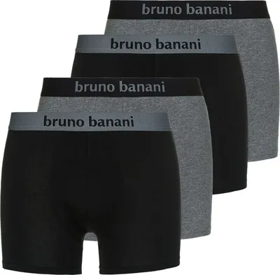 Produktbild von Bruno Banani 4er Pack Flowing Retro Short / Pant Enganliegende Comfort Fit Qualität, Gedoppelter Frontbereich, Hautsympathisch und Saugfähig