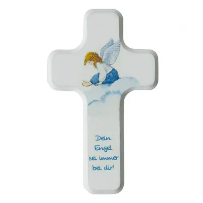 Produktbild von Kinderkreuz Dein Engel sei immer bei dir, Buche, 11 cm