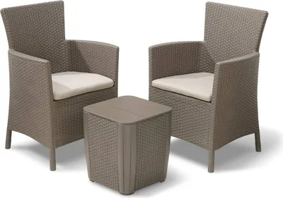 Immagine prodotto di Keter Gruppo di sedute da giardino a 3 pezzi Iowa Cappuccino-marrone 224383