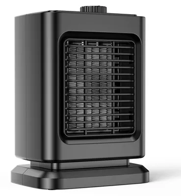 Productafbeelding van Elektrische Kachel 1200 W - Keramische Ventilatorkachel - Draagbaar - Zwart