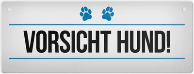 Produktbild von Vorsicht Hund! Metallschild XL