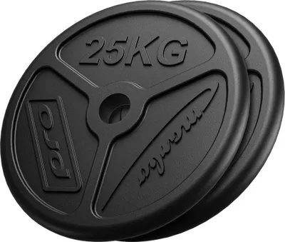 Image de Marbo Sport 50 kg Ensemble de disques d'haltères olympiques en fonte Poids en fonte avec perçage de ø50/51 mm / 2 x 25 kg