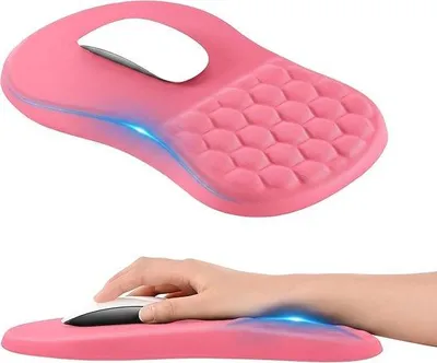 Produktbild von XXL-Mauspad aus Memory-Schaum mit ergonomischer Handgelenkstütze