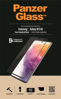 Immagine prodotto di PanzerGlass E2E Vetro temperato regolare per Samsung Galaxy A73 - con cornice nera