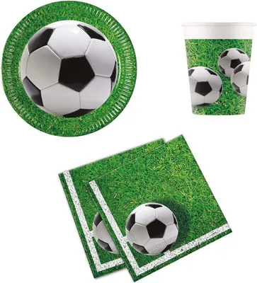 Obrázok produktu pre Futbalový párty set na detské narodeniny 52 ks.