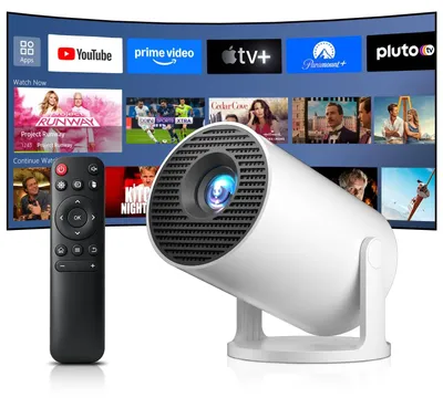Obrázek produktu pro Mini projektor - 4K podpora - Android 14 - 40 až 200 palců - Bílá
