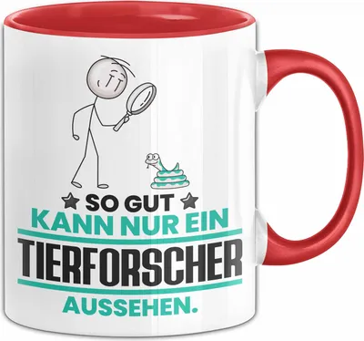 Produktbild von Tierforscher Geschenk Tasse So Gut Kann Nur Ein Tierforscher Aussehen Geschenkidee Kaffee-Becher (Rot)
