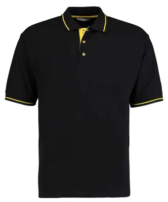 Image de Kustom Kit - Polo « St Mellion » pour homme LT3983 (XL) (noir/jaune)