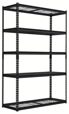 Obrázok produktu pre Prístrešok na uskladnenie – skladovací regál do garáže – regál do dielne – regálová zostava – kovová úložná skrinka – 122x181x46 cm